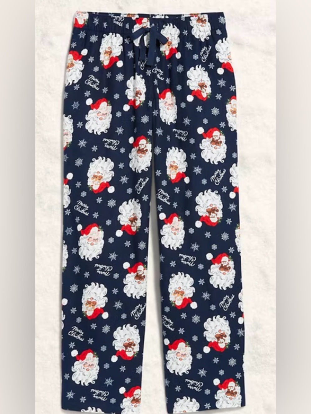 Old Navy Navy Santa Face Print flannel Pajama Pants